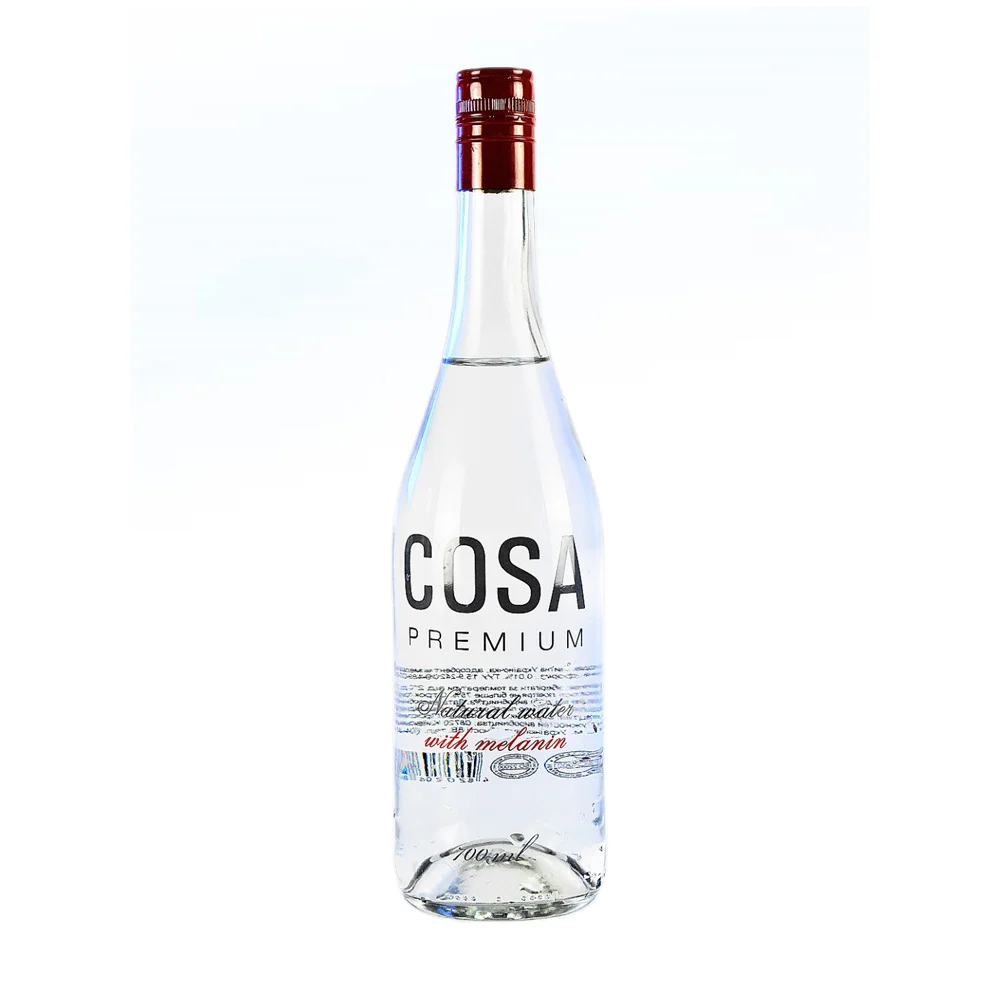 kosa-premium-melanin-1 Вода преміум ТМ «CÒSA» з меланіном, скло 0,7л (упаковка 6 пляшок) - Зображення 1