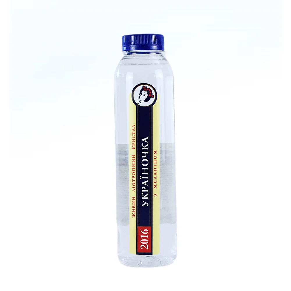 ukrayinochka-melanin-0.5l-1 «Україночка» вода питна негазована з меланіном 0,5 л (упаковка 12 пляшок) - Зображення 1